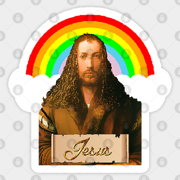Jesus Christ the immortal idol Jesus Saves Sticker TeePublic